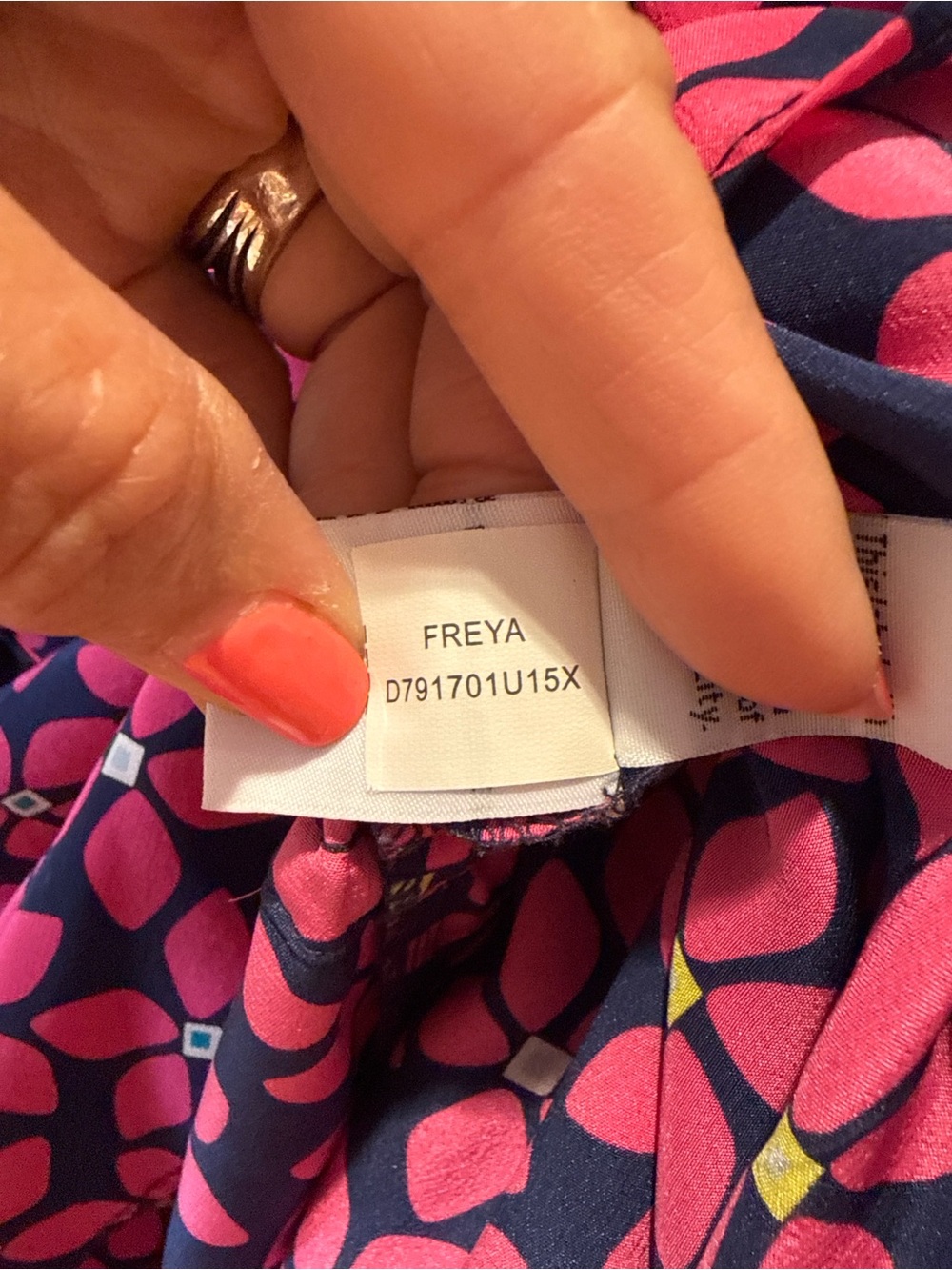 DVF Diane von Furstenberg Freya Silk Dress Pink Navy Floral Drawstring - Picture 5 of 12